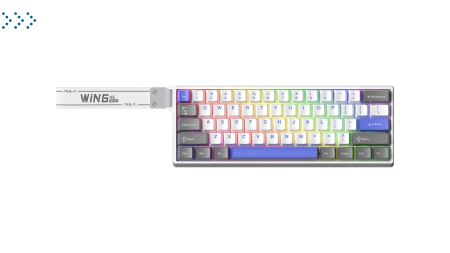 Клавиатуры AULA WIN60HE MAX White-Gray-Blue Клавиатуры AULA WIN60HE MAX White-Gray-Blue